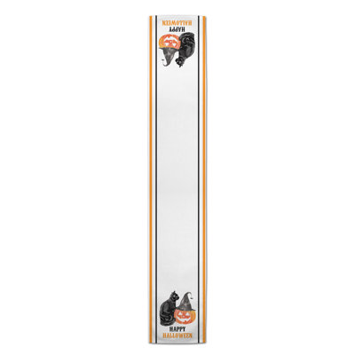Speers Happy Halloween Cat and Pumpkin Table Runner