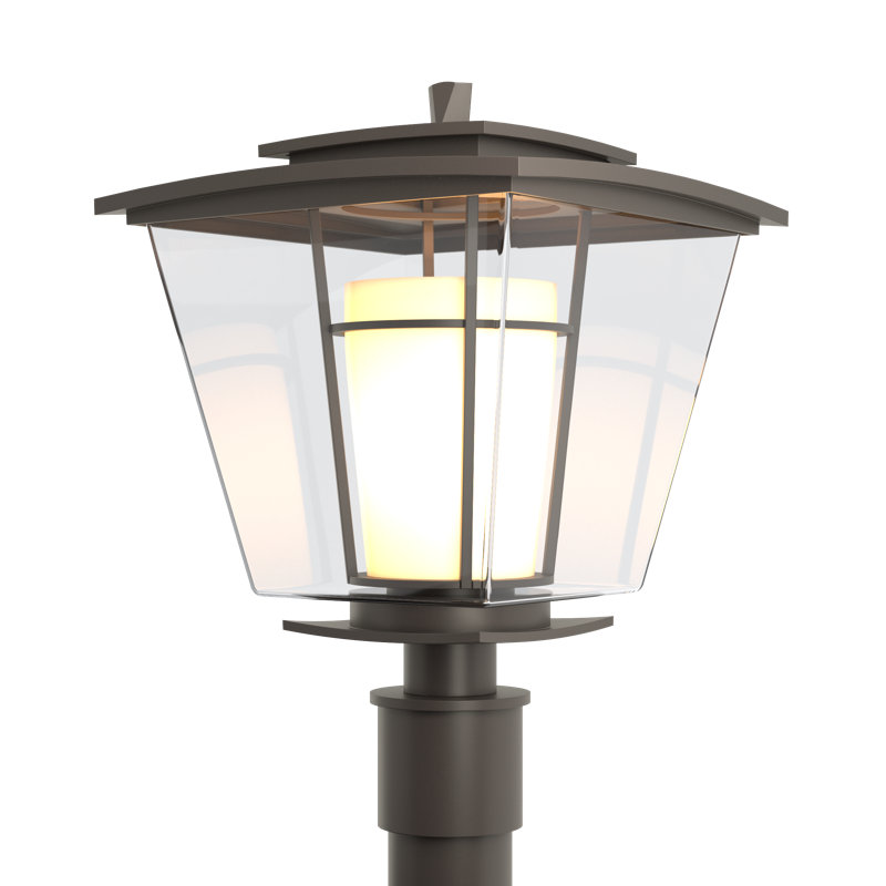 Beacon Hall 1 - Light 18.1" H Hardwired Lantern Head, Opal and Clear, Coastal Dark Smoke