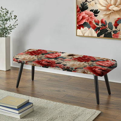 Banc rembourré éclectique noir