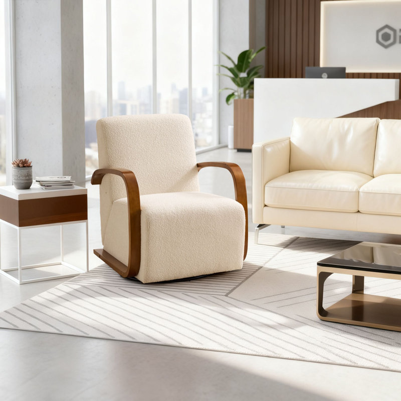 Fauteuil d'appoint rembourré Comfy, Beige