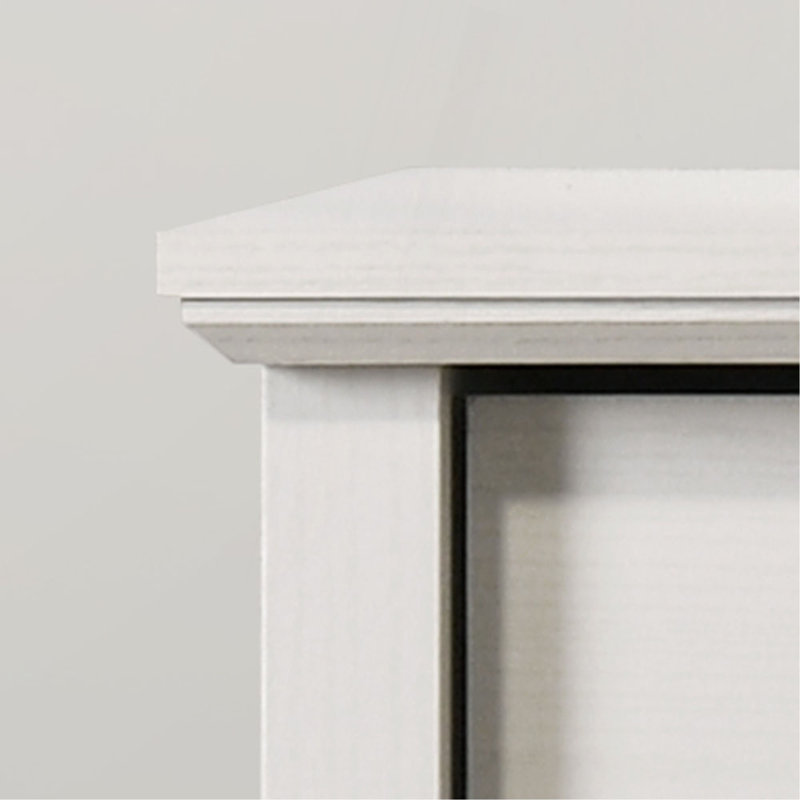 Commode 4 tiroirs avec poignées, Blanc