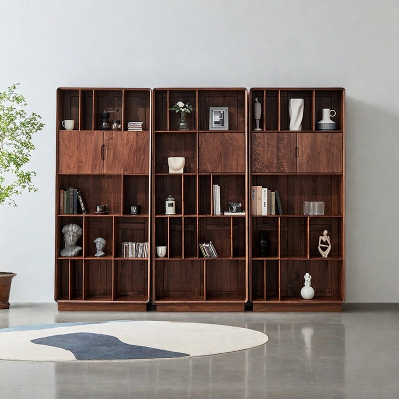 Bibliothèque en bois massif de haute qualité