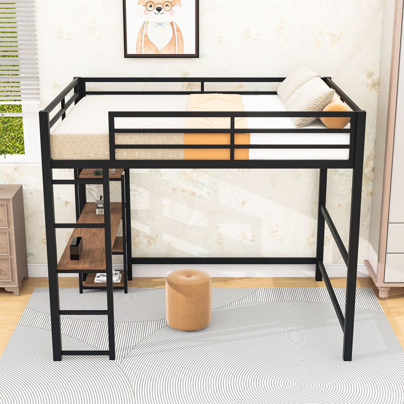Lit mezzanine double avec bureau Winstead