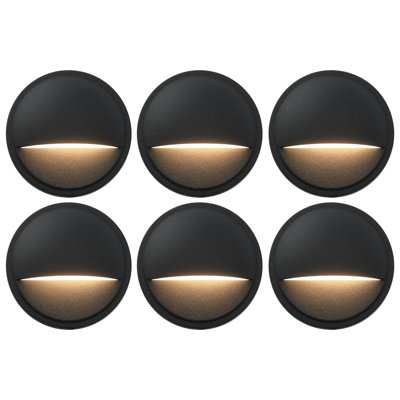 Black Low Voltage Integrated LED Deck Light Pack