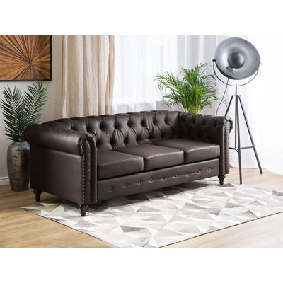 North Adams 3 Seater Faux Leather Sofa