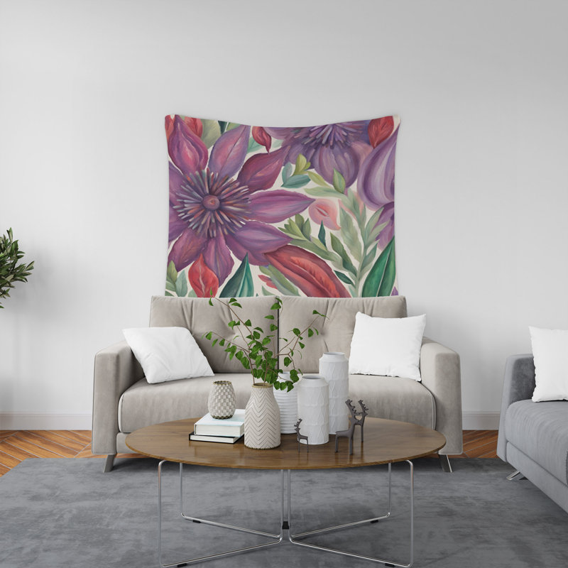 Tapisserie murale, H 60 po x l 51 po x P 0,5 po