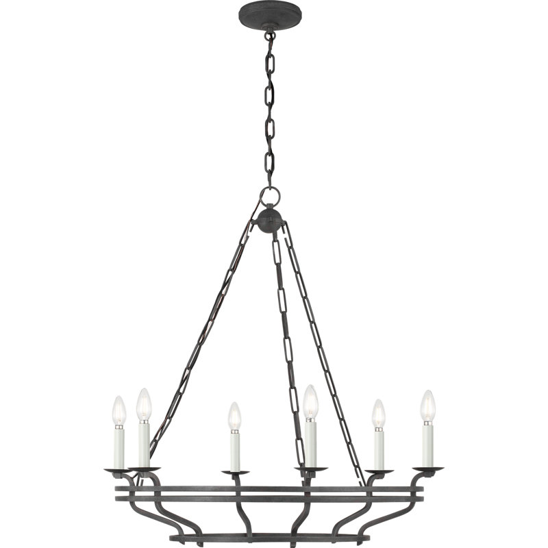 Chapman and Myers Casual Brighton Chandelier, 32, Italian Rust