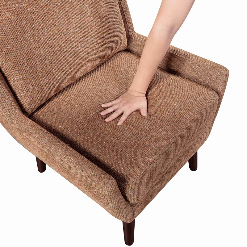 Fauteuil d'appoint en chenille, Orange
