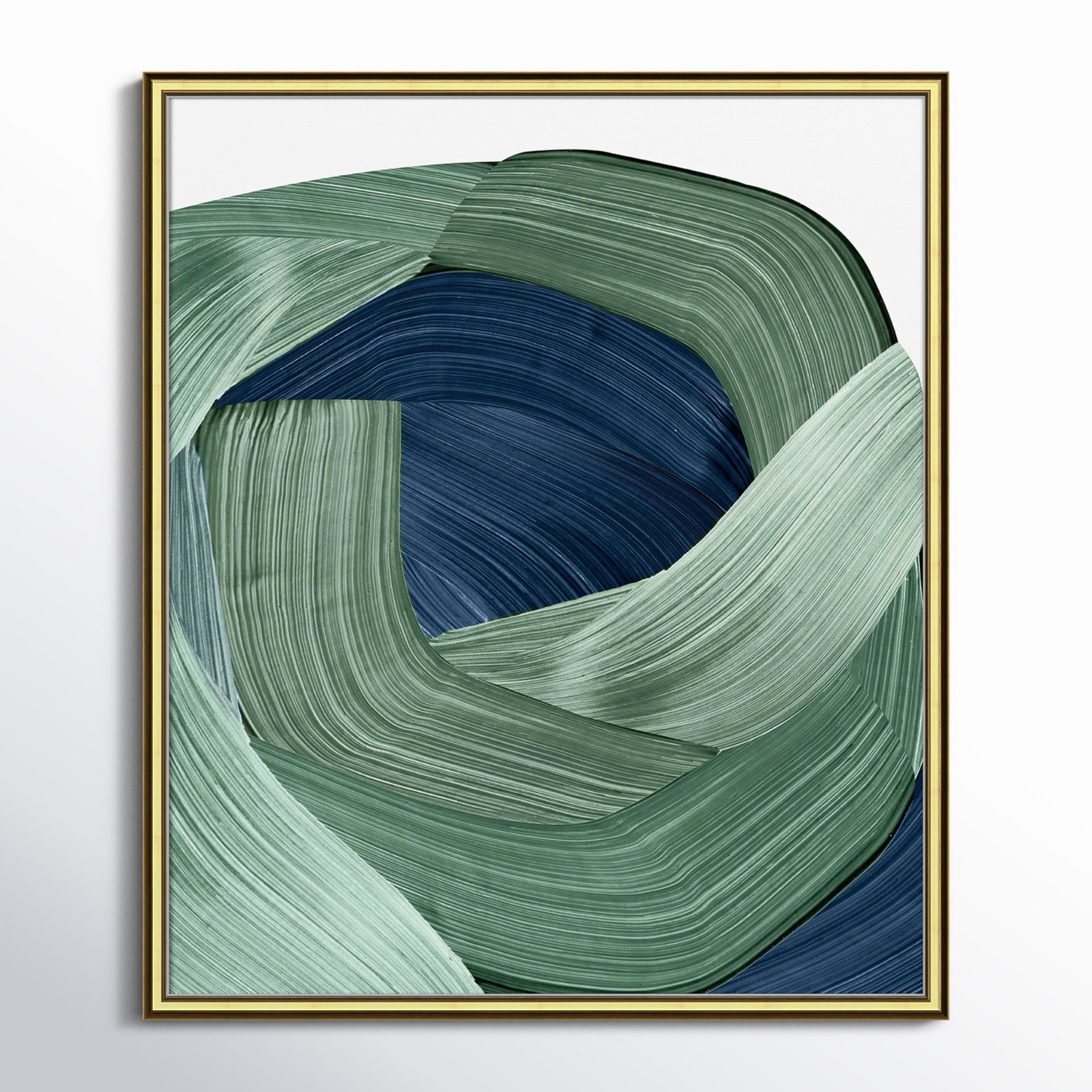 Harmonious Green II by John Constable, Gold, 26.75" H x 22.75" W x 0.88" D