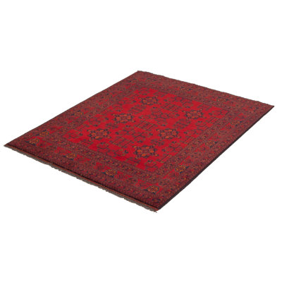 Monay One-of-a-Kind 4'11" x 6'7" New Age Rectangle Wool Area Rug in Red