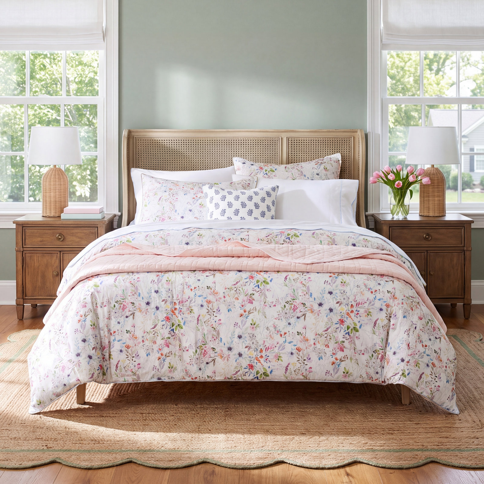 Chloe Cotton Duvet Cover Set, Queen