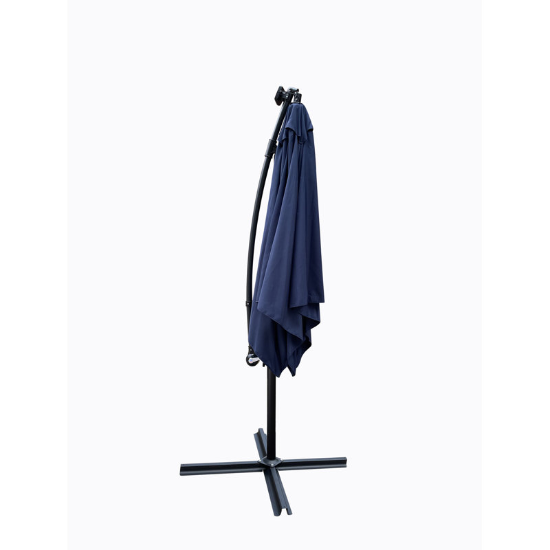 Parasol de marché lumineux 98,40 po Teric, Bleu marine