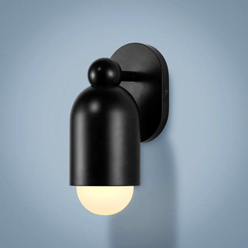 JENSEN Single Wall Sconce, Black
