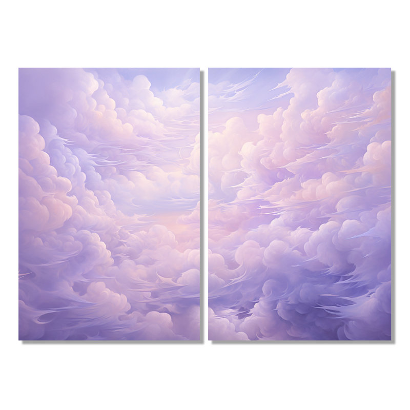 Art mural sur toile mauve pastel mauve traditionnel, Wrapped Canvas, Does Not Apply, 36" H x 48" W