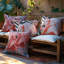 Ensemble de 4 housses de coussin en coton avec fermeture à glissière cachée Flamingo