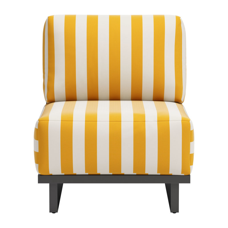  Chaise d'appoint en tissu rayé
