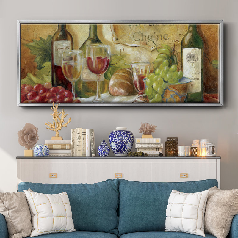 Aged Oak- Framed Canvas, 12" H x 30" W