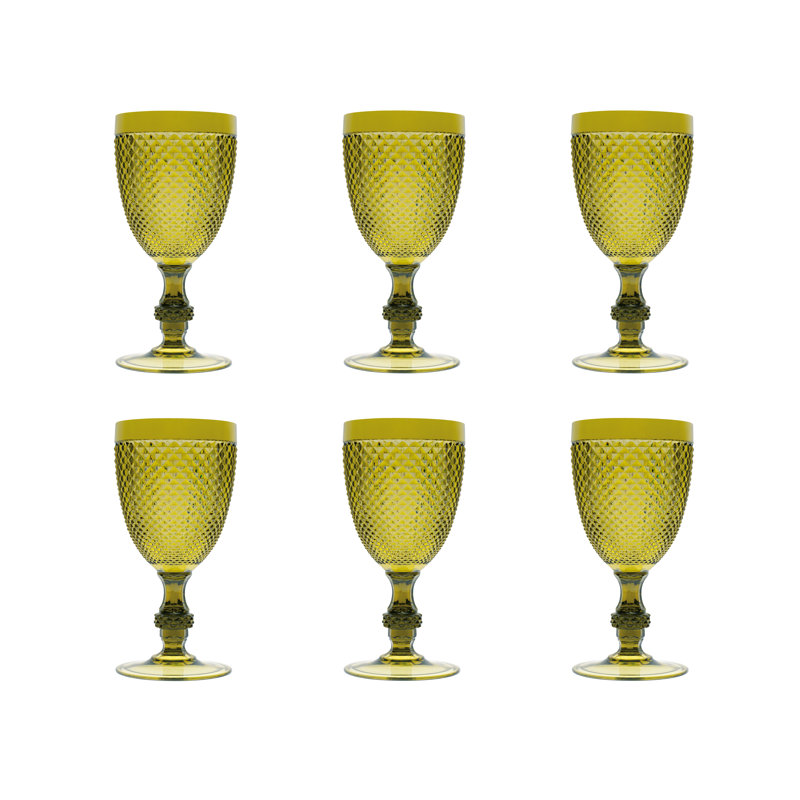 Diamond 390ml Goblet Set, Green