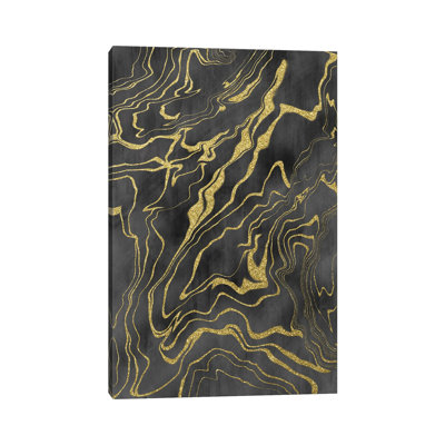 Golden Flows IX by Melanie Viola - Wrapped Canvas Painting