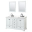 Meuble-lavabo double autoportant Deborah avec plateau en quartz-98162834-98162835-98207774