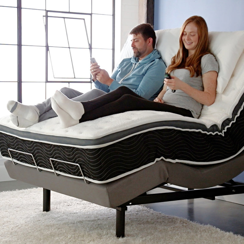 Split California King Adjustable Bed with Massage and Slats