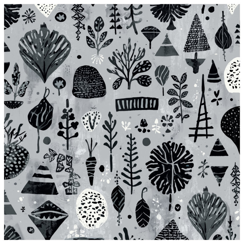 Rideaux de douche noir et blanc à motifs botaniques extra longs, 70in W x 72in H