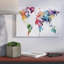 Carte du monde en aquarelle, impression sur toile tendue-19072939-74877373-74877374