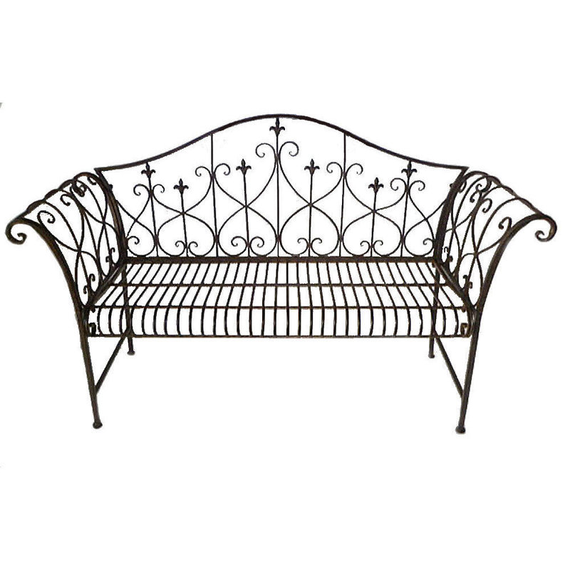 Miramar Steel Park Bench, Antique Brown