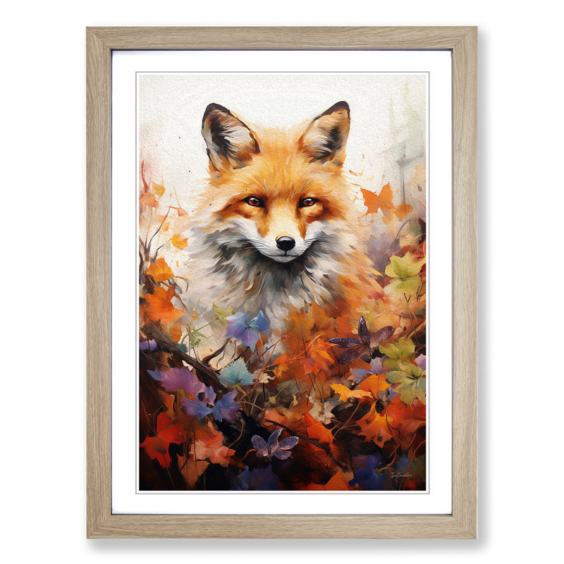 Single Picture Frame Print on Wood, Oak Framed, 34cm H x 25cm W
