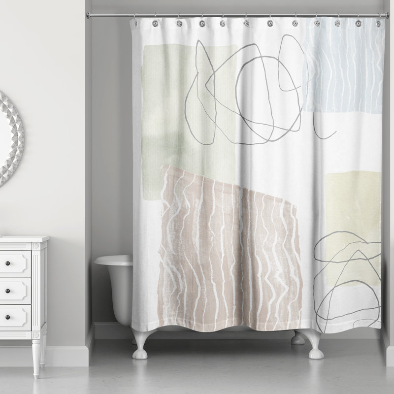 Jaideep Abstract Shower Curtain