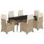 Ensemble repas de patio 5 pièces avec coussins en polyester Latitude Run®-971059664-977010120-977010116