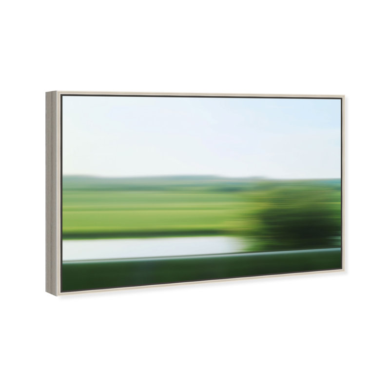 Velocity Meadow I Print by Oliver Gal, 11"H x 16"W, Silver Floater Frame