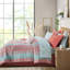 Édredon simple avec draps - thème médaillon corail, taies décoratives brodées, ensemble d'édredon à imprimé de luxe, broderie, ambiance de chambre à coucher élégante-129124968-129124978