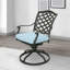 Chaise de salle à manger pivotante en métal Wynn, bleu clair, ensemble de 2-66963921-66963922