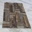 Carreau de mosaïque murale en bois antique l 23 3/4 po x H 11 7/8 po x P 3/4 po, finition naturelle