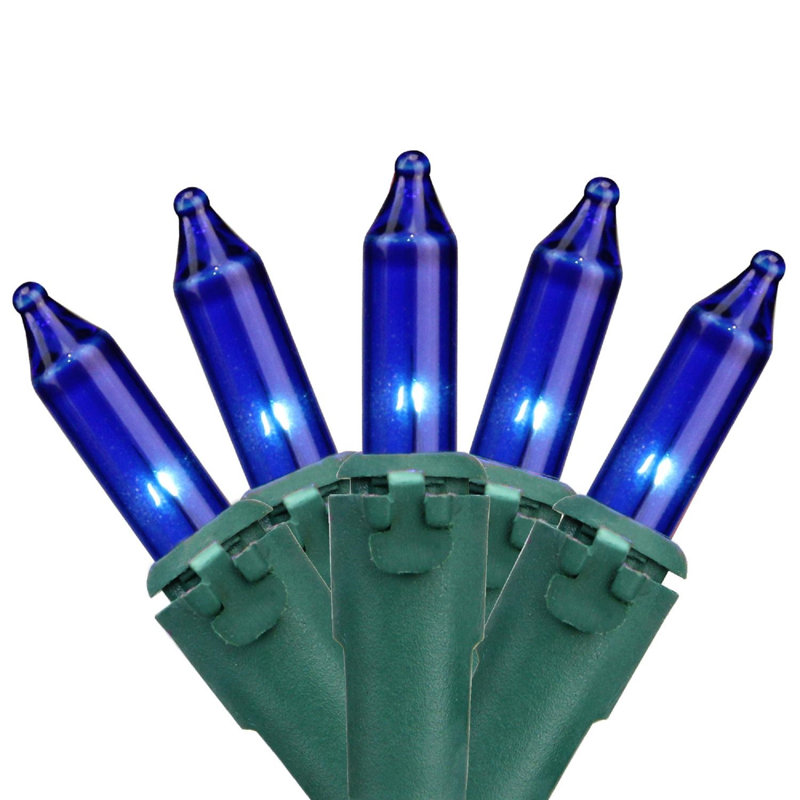 Ensemble de 50 mini lumières de Noël 50 fils, Bleu / vert