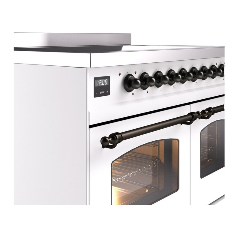 ILVE Nostalgie II 40 in Induction Range, White/Bronze