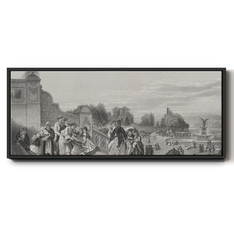 The Terrace, Central Park - toile encadrée, H 8 po x l 20 po