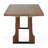 Solid Wood Rectangular Dining Table Walnut 29.5"H x 35.5"D x 63"W