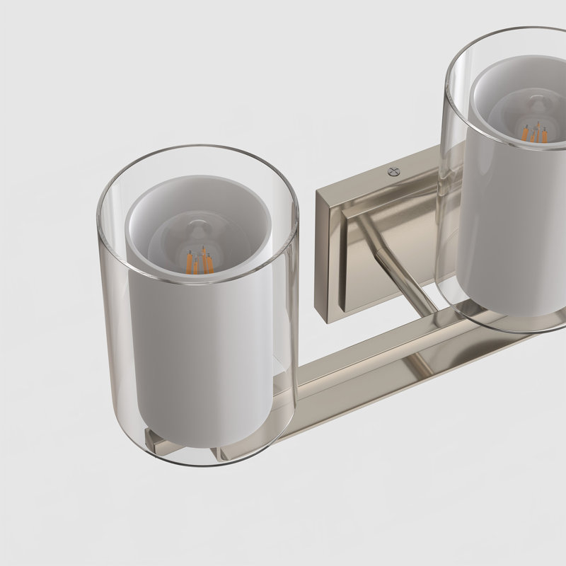 24 po Éclairage pour salle de bain 3 lumières en nickel brossé industriel