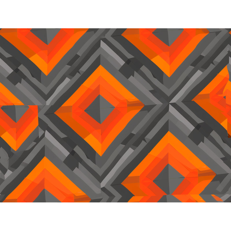  Geometric   Reversible Throw Pillow, 16"H x 16"W