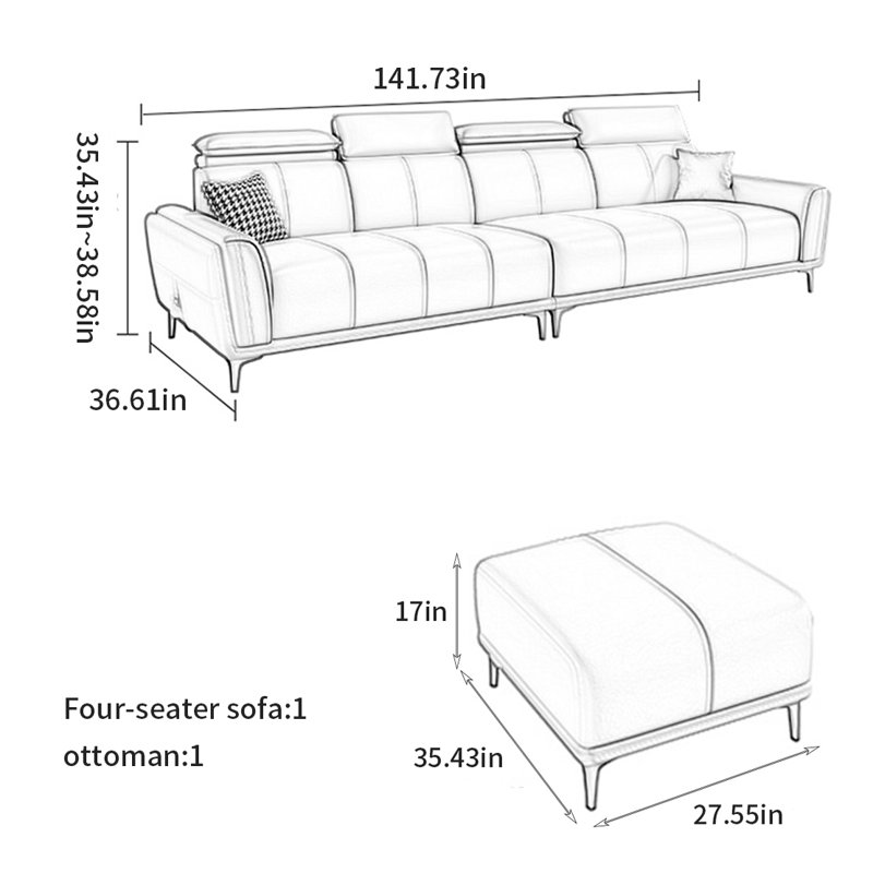 Canapé de style américain moderne et luxueux
