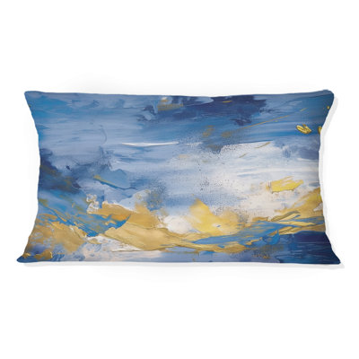 Coussin Effervescent Ocean Golden Sunrise Awakening IV - Abstract Landscape