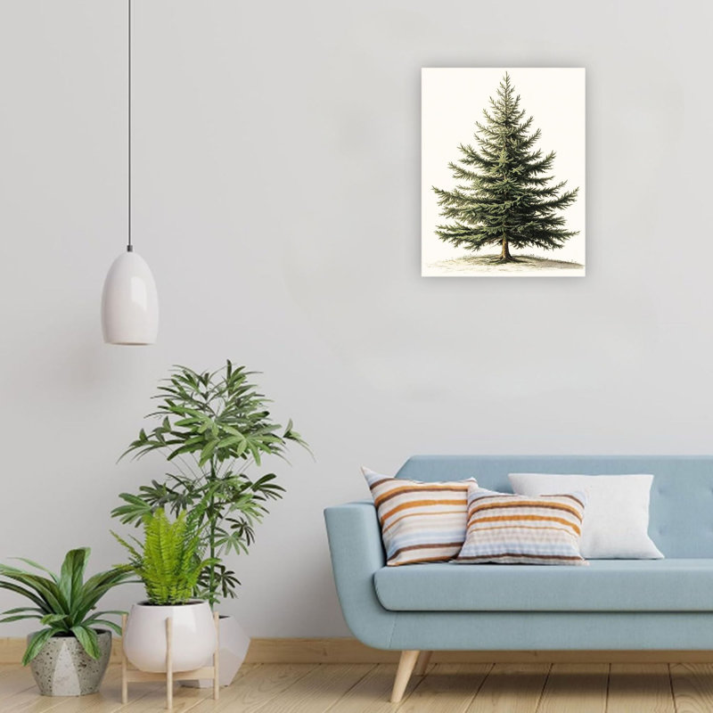 Toile verte verte rustique «Merry Xmas» de qualité supérieure 24 x 18 po
