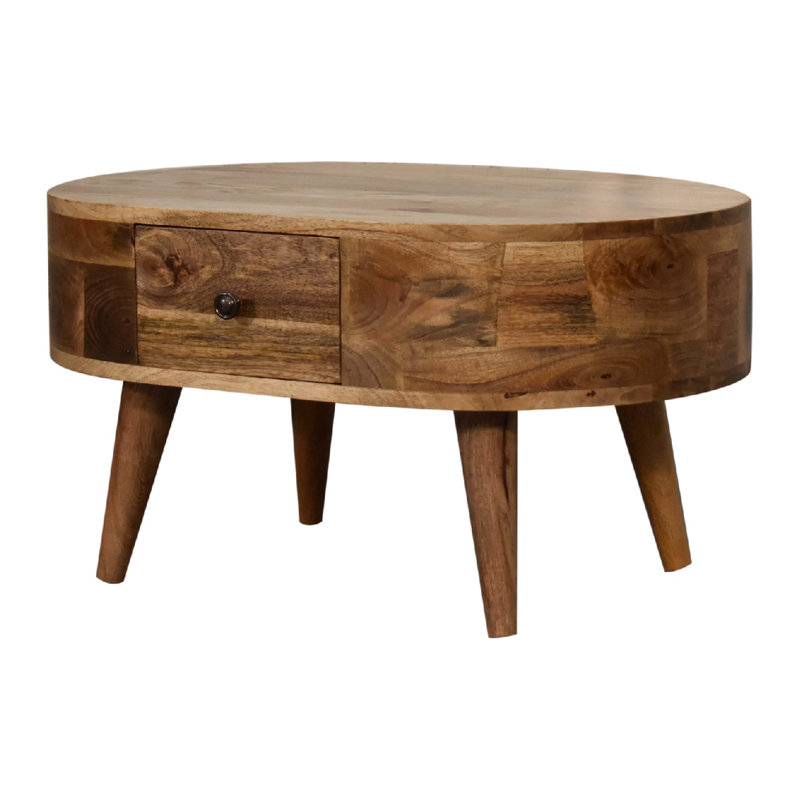 Wenger Solid Wood Solid Coffee Table with Storage, Oak