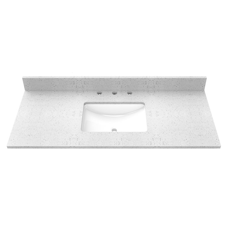 49'' Single Bathroom Vanity Top with Sink, White