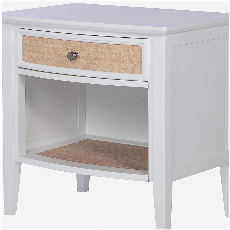Talia White 1-drawer Nightstand