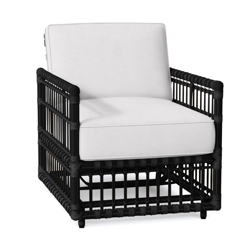 Newport Woven Spring Lounge - Onyx, Welt, Linen Snow, Onyx