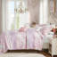 Ensemble d'édredon à motif floral à motif cachemire romantique avec coussins décoratifs