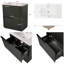 Meuble-lavabo de 30 po avec lavabo en céramique et tiroirs pleine extension, glissières de tiroir à fermeture en douceur, conception cannelée-126232880